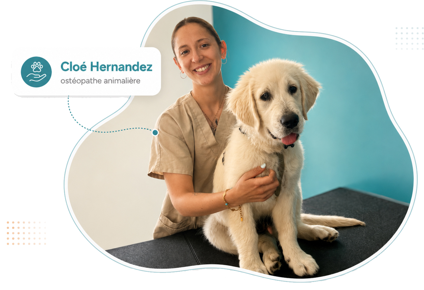 Cloé Hernandez, ostéopathe animalière